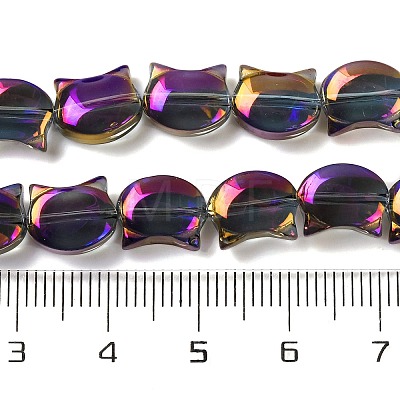Electroplate Glass Beads Strands EGLA-Q128-06A-FR08-1
