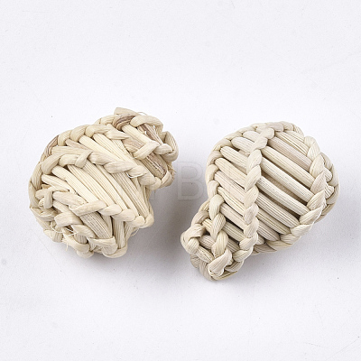 Handmade Woven Beads WOVE-T006-026-1
