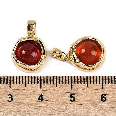 Natural Carnelian(Dyed & Heated) Charms KK-P283-51G-1