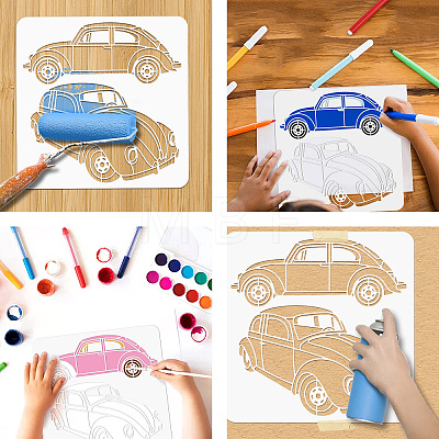 PET Hollow Out Drawing Painting Stencils DIY-WH0403-014-1