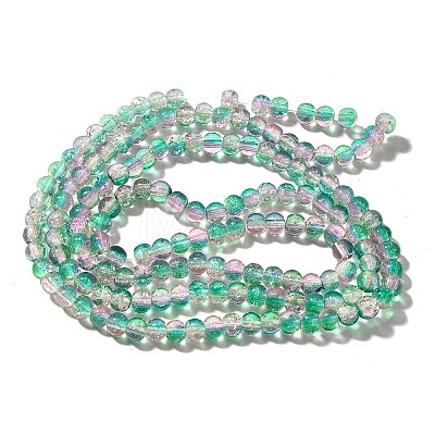 Crackle Glass Beads Strands CCG-C002-6mm-07-1