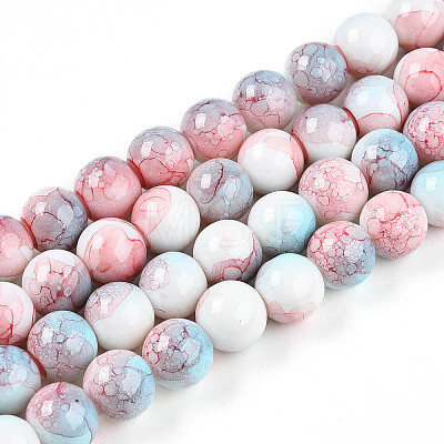 Baking Painted Glass Beads Strands DGLA-N003-10mm-C03-1