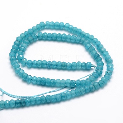 Dyed Natural Malaysia Jade Rondelle Beads Strands G-E316-2x4mm-06-1