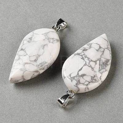 Natural Howlite Pendants GG-CBACB71-05P-23-1