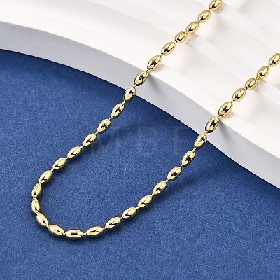 2.5MM Brass Oval Link Chain Necklaces X-NJEW-M108-20G-1