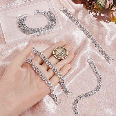 6Pcs Alloy & Resin Rhinestones Bikini Buckle Chain DIY-CY0003-22-1