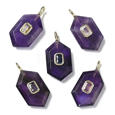 Natural Mixed Stone Faceted Pendants G-F819-01G-1