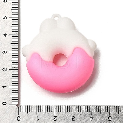 Donut PVC Plastic Cartoon Pendants PVC-G005-04D-1