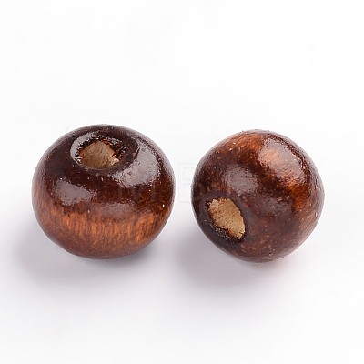 Dyed Natural Wood Beads X-WOOD-Q006-10mm-06-LF-1