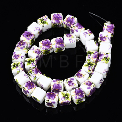 Handmade Porcelain Ceramic Beads Strands PORC-S502-030G-1