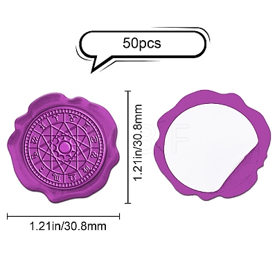 Adhesive Wax Seal Stickers DIY-SD0001-59F-1