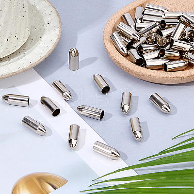 50Pcs Iron Cord End IFIN-FH0002-05-1