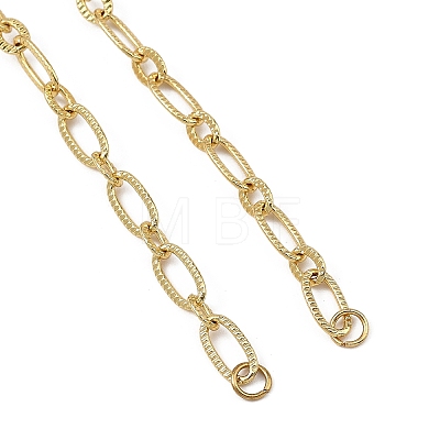 Brass Textured Figaro Chain Bracelet Making AJEW-JB01633-1