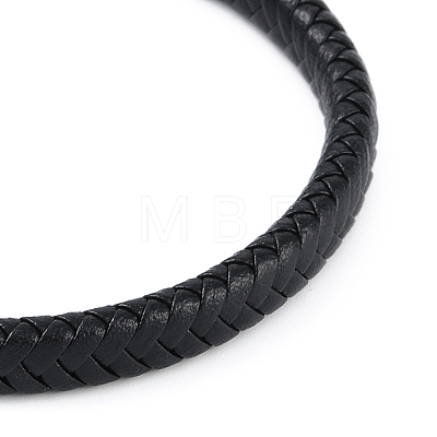 Braided Microfiber Leather Cord Bracelets BJEW-P328-07B-P-1