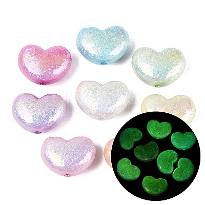 Luminous Opaque UV Plating Acrylic Beads OACR-Q204-21-1