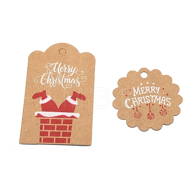 Christmas Themed Pattern Kraft Gift Tags sgDIY-SZC0003-01-1