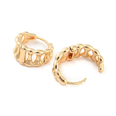 Brass Hoop Earrings EJEW-G363-13KCG-1