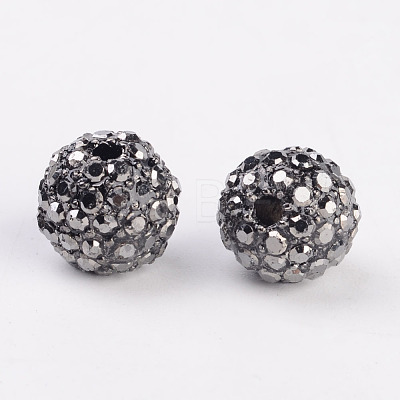 Metal Alloy Rhinestones Beads X-ALRI-B032-1-1