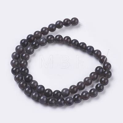 Natural Ice Obsidian Bead Strands G-E468-D01-1