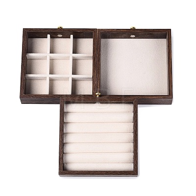 3-Tier PET Plastic Jewelry Storage Drawer Boxes CON-N016-09-1