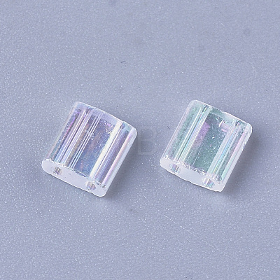 2-Hole Transparent Glass Seed Beads SEED-S023-29C-01-1