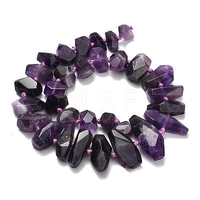 Natural Amethyst Graduated Beads Strands G-L642-D02-01-1