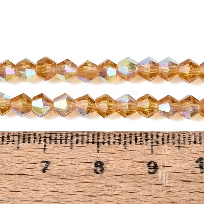AB Color Plated Transparent Glass Beads Strands GLAA-G127-01-02P-1