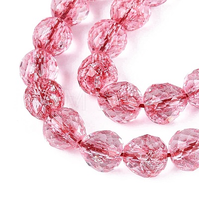 Crackle Transparent Glass Beads Strands GLAA-N068-04A-09-1