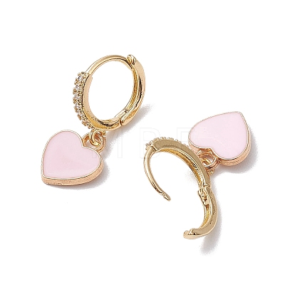 Heart Alloy Enamel Dangle Earrings EJEW-JE05819-1