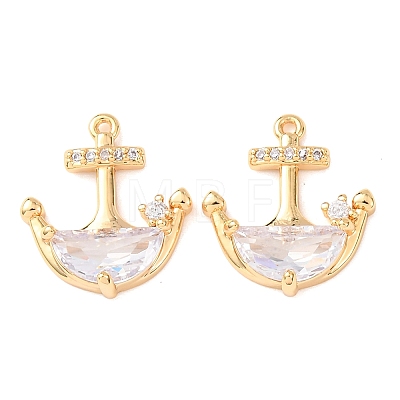 Brass Micro Pave Cubic Zirconia Pendants KK-A284-05G-1