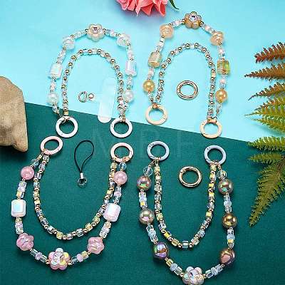 1Pc Acrylic Beaded Mobile Straps AJEW-SZ0002-82D-1