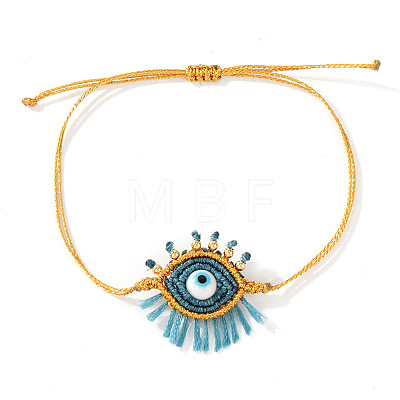 Bohemian Handmade Evil Eye with Tassels Charm Bracelets DD3268-6-1