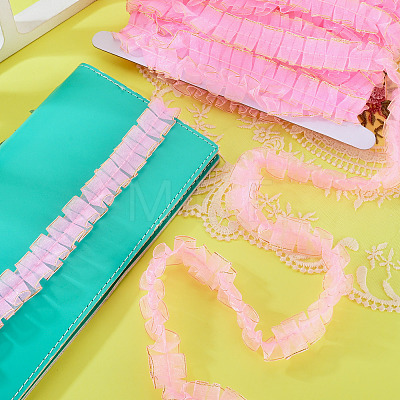 10M Double Layer Polyester Lace Ribbon OCOR-TA0004-14C-1