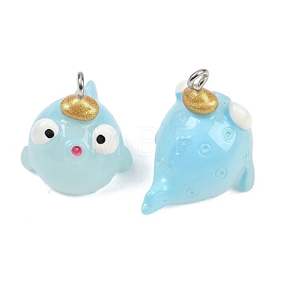 Marine Series Transparent Resin Pendants LS-RESI-XCP0002-42A-1