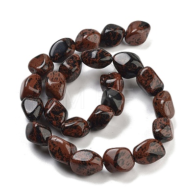 Natural Mahogany Obsidian Beads Strands G-Z061-A05-01-1