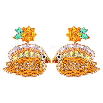 Alloy Enamel Dangle Stud Earrings FS-WG6CE38-15-1