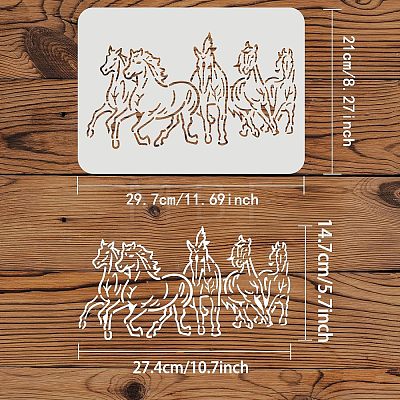 Large Plastic Reusable Drawing Painting Stencils Templates DIY-WH0202-426-1