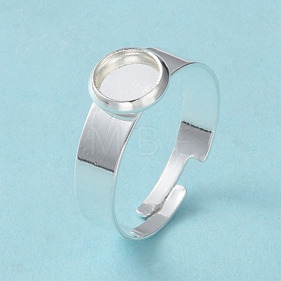 Adjustable 201 Stainless Steel Finger Rings Components STAS-G187-01S-6mm-1