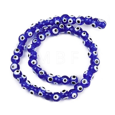 Handmade Evil Eye Lampwork Beads Strands LAMP-Z021-01B-1