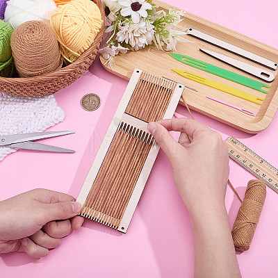 Wood Woven Braiding Disk DIY-WH0591-557A-1