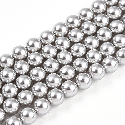 Baking Painted Pearlized Glass Pearl Bead Strands HY-N002-5mm-A03-1