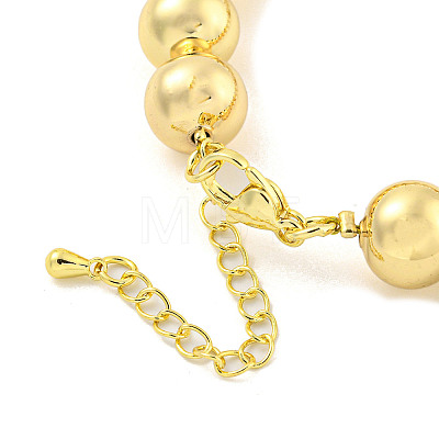 Rack Plating Round Brass & ABS Imitation Pearl Beaded Bracelets BJEW-P322-15G-1