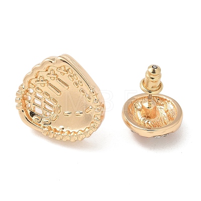 Brass Micro Pave Cubic Zirconia Stud Earrings EJEW-Z080-03G-02-1