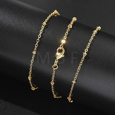 2mm Rack Plating Brass Satellite Chain Necklaces for Women Men MAK-L044-11G-1