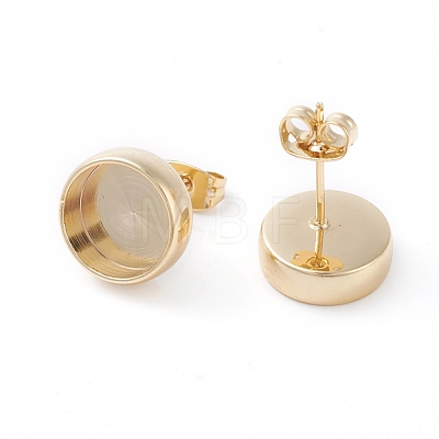 Brass Stud Earring Settings KK-I665-06G-1