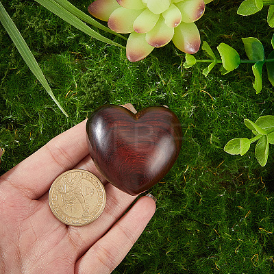 Sandalwood Wooden Heart Display Decorations AJEW-WH20054-222C-1