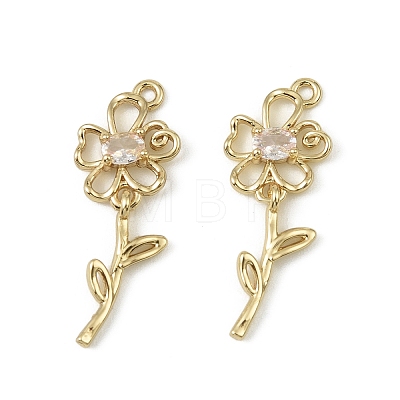 Brass Micro Pave Cubic Zirconia Pendants LS-KK-C107-09A-G-1