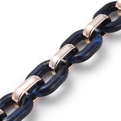 Imitation Gemstone Style Acrylic Handmade Cable Chains AJEW-JB00517-07-1