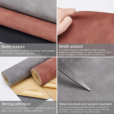 Self-adhesive PU Leather AJEW-WH0152-33B-1