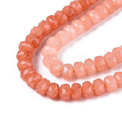 Imitation Jade Crackle Glass Beads Strands GLAA-N068-01A-A13-1